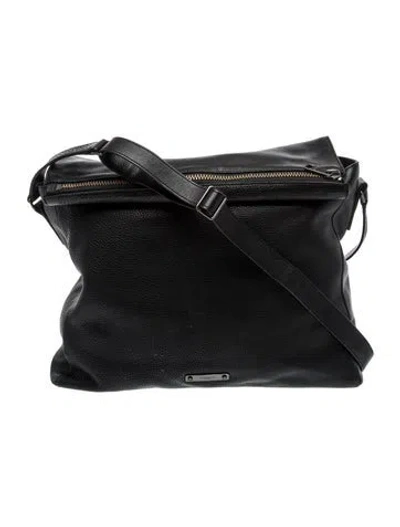 Pre-owned Coach Leather Messenger Bag In Black