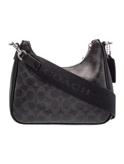 Pre-owned Coach Leather Messenger Bag In Black