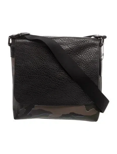 Pre-owned Coach Leather Messenger Bag In Black