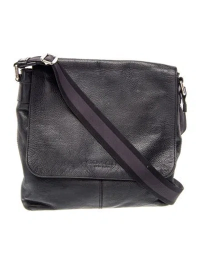 Pre-owned Coach Leather Messenger Bag In Blue