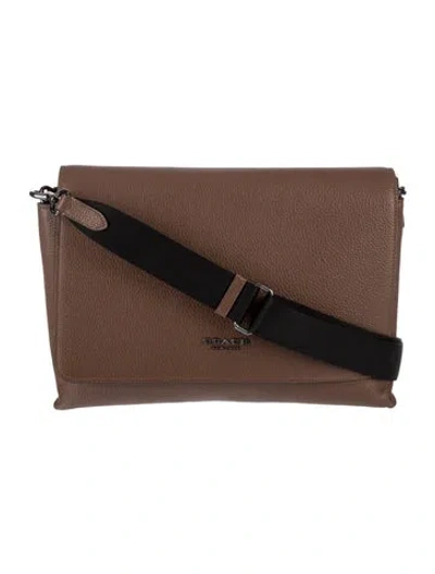 Pre-owned Coach Leather Messenger Bag In Brown