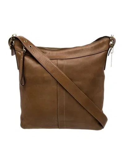 Pre-owned Coach Leather Messenger Bag In Brown