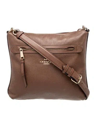 Pre-owned Coach Leather Messenger Bag In Brown