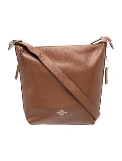 Pre-owned Coach Leather Messenger Bag In Brown
