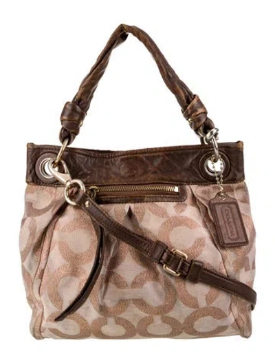 Pre-owned Coach Leather Messenger Bag In Brown