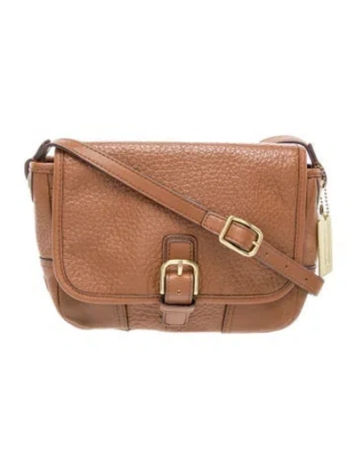 Pre-owned Coach Leather Messenger Bag In Brown