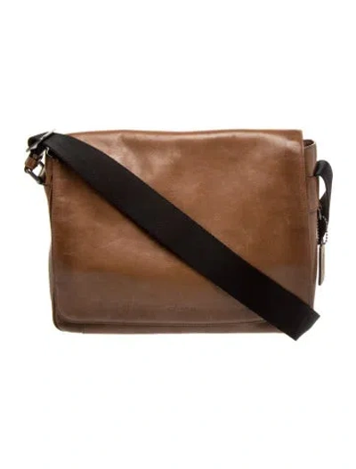 Pre-owned Coach Leather Messenger Bag In Brown