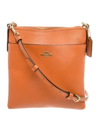 Pre-owned Coach Leather Messenger Bag In Brown