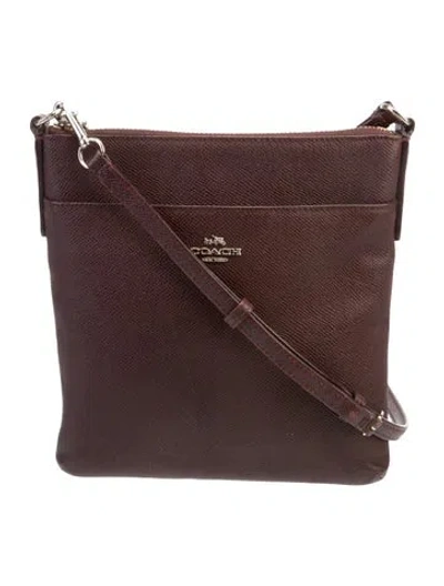 Pre-owned Coach Leather Messenger Bag In Brown