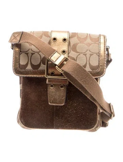 Pre-owned Coach Leather Messenger Bag In Brown