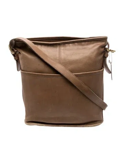 Pre-owned Coach Leather Messenger Bag In Brown