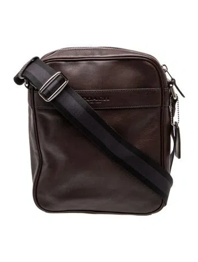 Pre-owned Coach Leather Messenger Bag In Brown