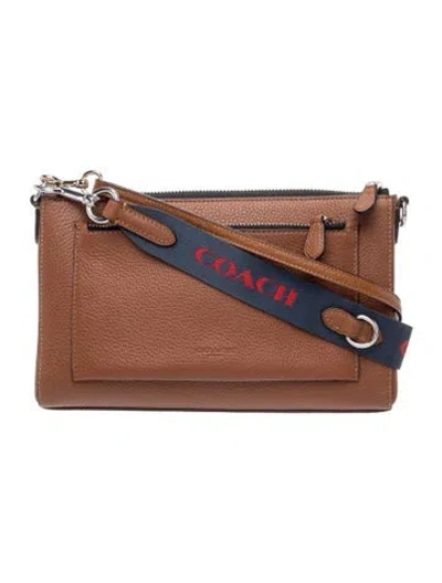 Pre-owned Coach Leather Messenger Bag In Brown