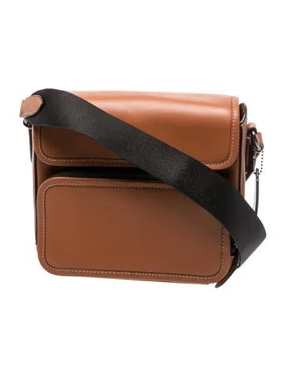 Pre-owned Coach Leather Messenger Bag In Brown