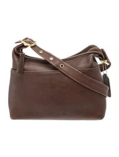 Pre-owned Coach Leather Messenger Bag In Brown
