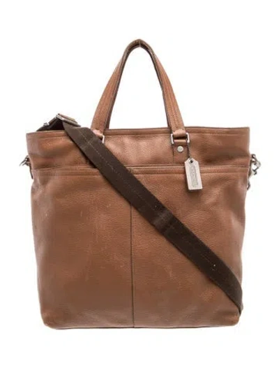 Pre-owned Coach Leather Messenger Bag In Brown