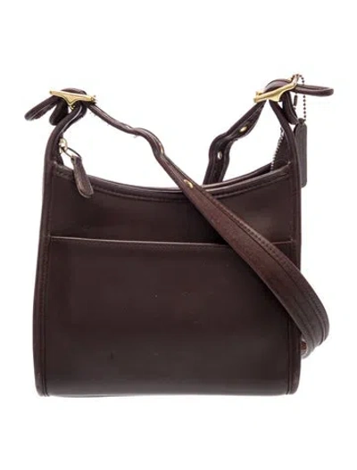Pre-owned Coach Leather Messenger Bag In Brown