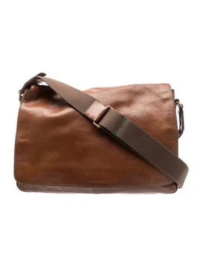Pre-owned Coach Leather Messenger Bag In Brown