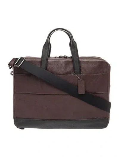 Pre-owned Coach Leather Messenger Bag In Brown