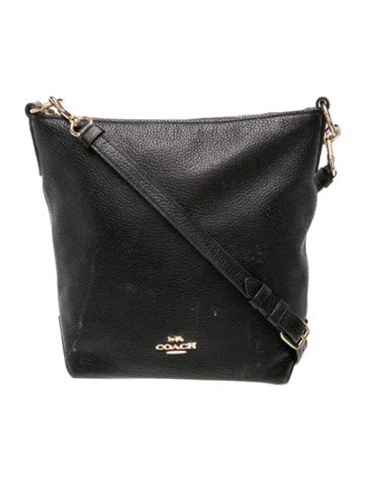 Pre-owned Coach Leather Messenger Bag In Green