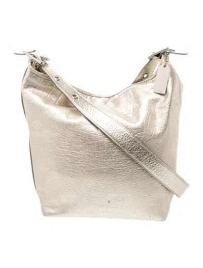 Pre-owned Coach Leather Messenger Bag In Metallic/silver