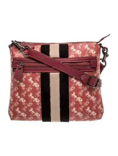 Pre-owned Coach Leather Messenger Bag In Multi