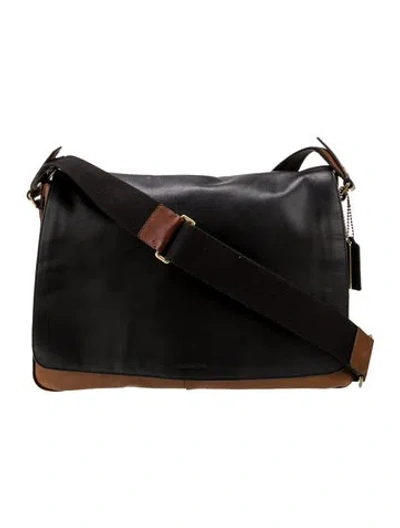 Pre-owned Coach Leather Messenger Bag In Multi