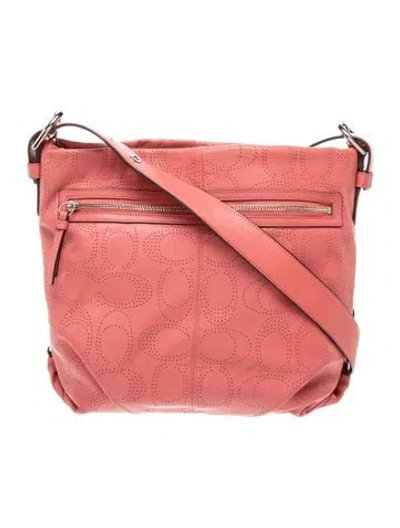 Pre-owned Coach Leather Messenger Bag In Pink