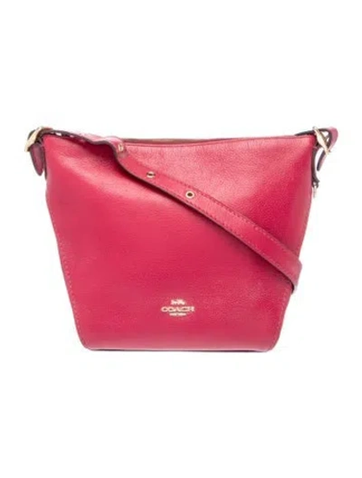 Pre-owned Coach Leather Messenger Bag In Pink