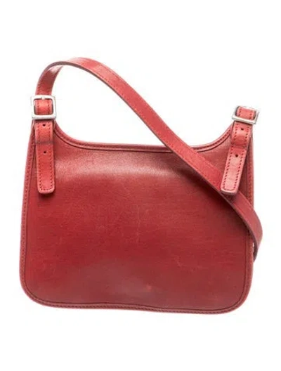 Pre-owned Coach Leather Messenger Bag In Red