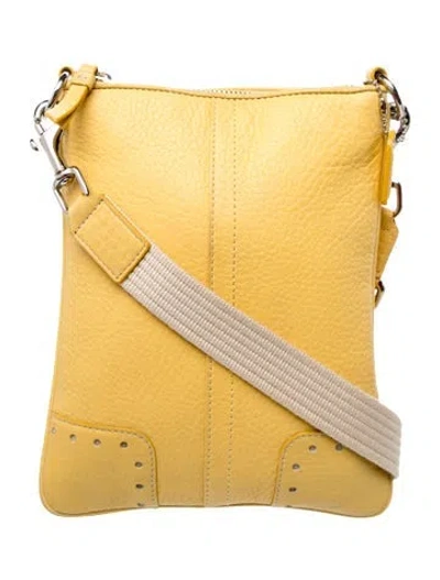 Pre-owned Coach Leather Messenger Bag In Yellow