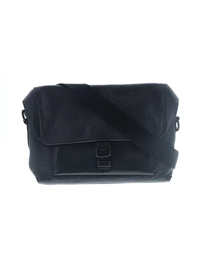 Pre-owned Coach Leather Messenger In Black
