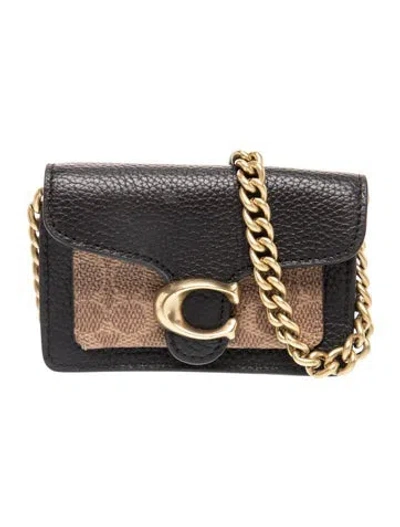 Pre-owned Coach Leather Minaudière In Black