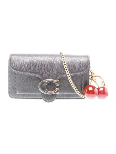 Pre-owned Coach Leather Minaudière In Silver