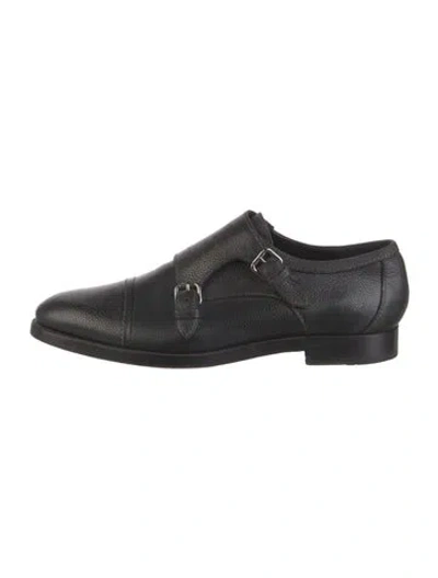 Pre-owned Coach Leather Monk Straps In Black