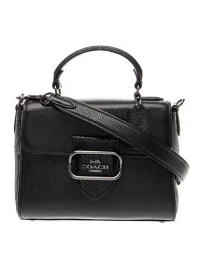 Pre-owned Coach Leather Morgan Satchel In Black