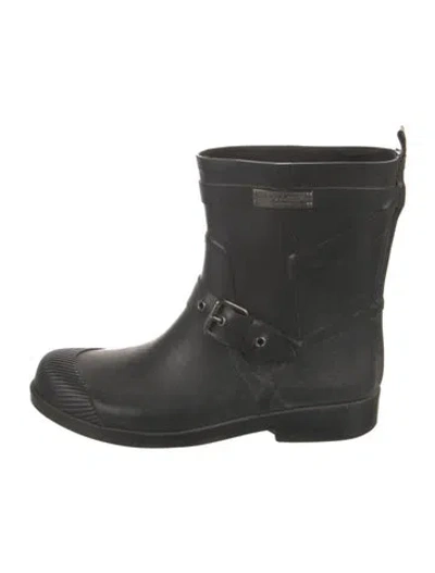 Pre-owned Coach Leather Moto Boots In Black