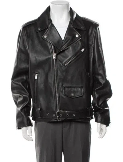 Pre-owned Coach Leather Moto Jacket W/ Tags In Black