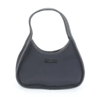 Pre-owned Coach Leather Nylon Handbag Shoulder Bag () In Black