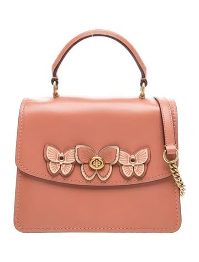 Pre-owned Coach Leather Parker Small In Pink