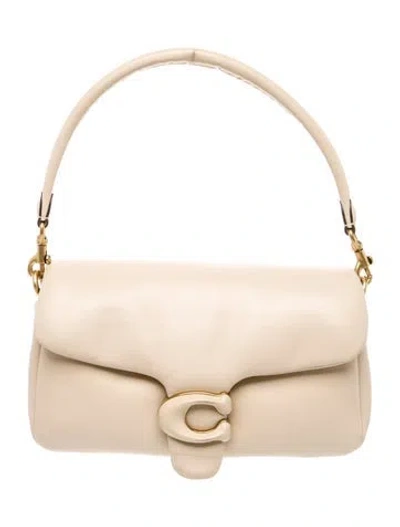 Pre-owned Coach Leather Pillow Tabby 26 In Neutral