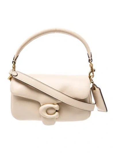 Pre-owned Coach Leather Pillow Tabby 26 In Neutrals