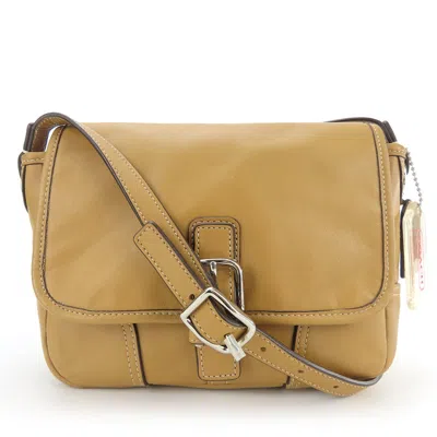 Pre-owned Coach Leather Pochette Shoulder Bag () In Brown