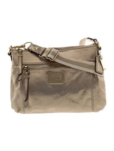 Pre-owned Coach Leather Poppy In Neutral