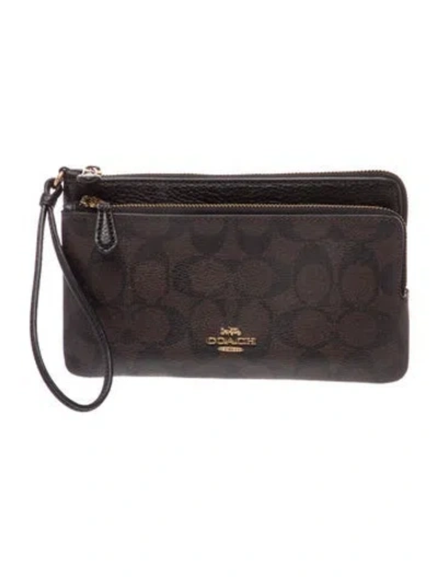 Pre-owned Coach Leather Portfolio In Multi