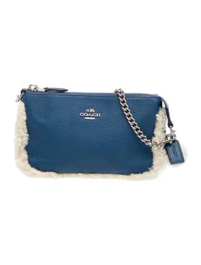 Pre-owned Coach Leather Pouch In Blue