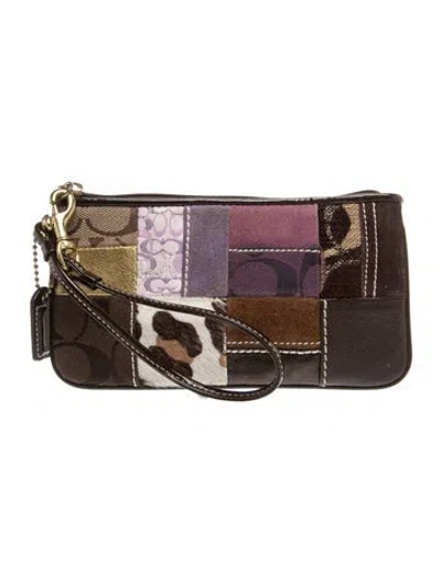 Pre-owned Coach Leather Pouch In Brown