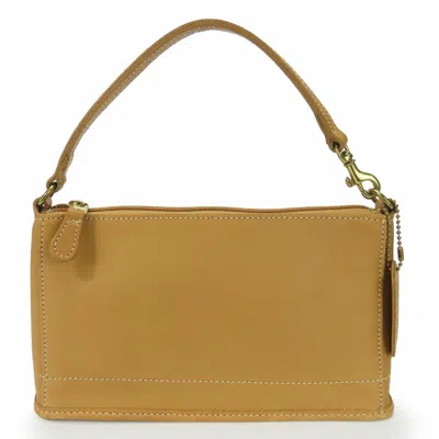 Pre-owned Coach Leather Pouch () In Beige