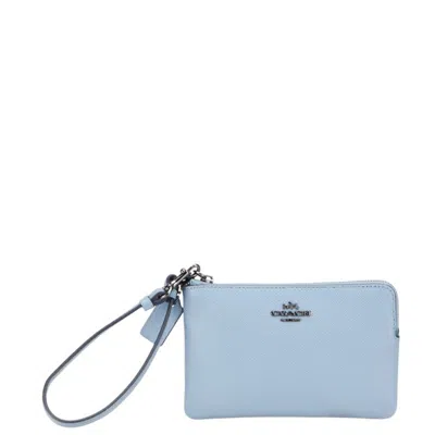 Pre-owned Coach Leather Pouch () In Blue