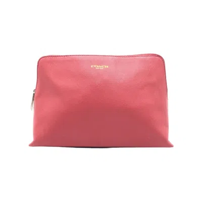Pre-owned Coach Leather Pouch () In Pink